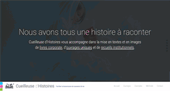 Desktop Screenshot of cueilleuse-histoires.com